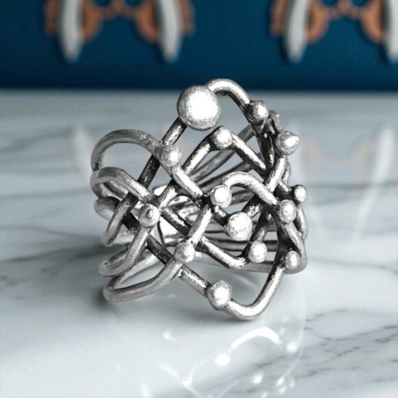 🆕️Turkish Handcrafted Adjustable Zamak Ring | Artisanal Design from Istanbul 💍 - Picture 15 of 15